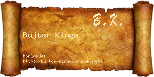Bujtor Kinga névjegykártya